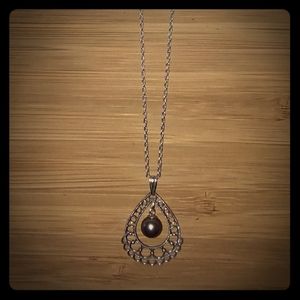 Sterling Silver 925 Marked Pearl Necklace